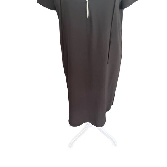 THEORY Antazie DT Drapey Crepe Short Shift Dress - Picture 4 of 10